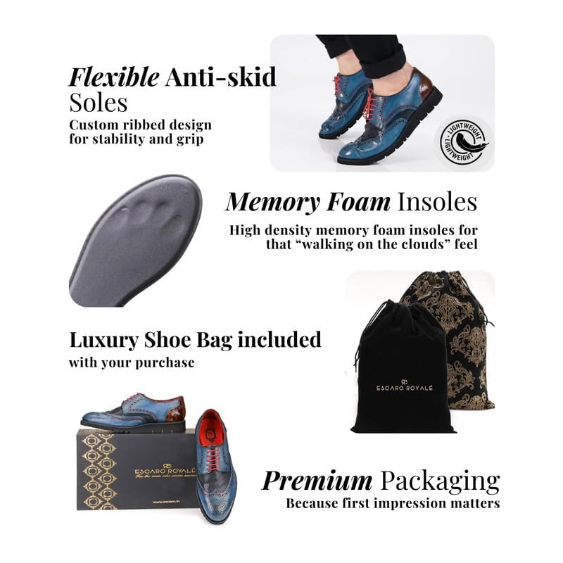 Men's Dress Shoes - Lightweight Handcrafted Full Grain Leather Oxfords, Business Casual Dress Shoes, AirFlexLite Sneakers4