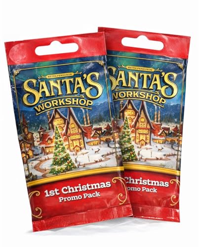 Elf Creek Games Santas Workshop: First Christmas Promo Pack Expansion for Santas Workshop Board Game Includes 5 Toy Cards 5 Reindeer Cards & Rules Card | Family Strategy Game Add-On