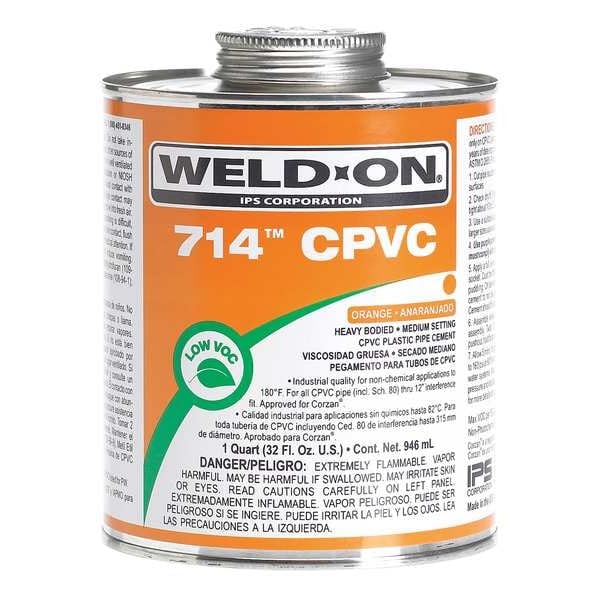Pegamento para tuberías, 32 oz, color naranja miniatura 1