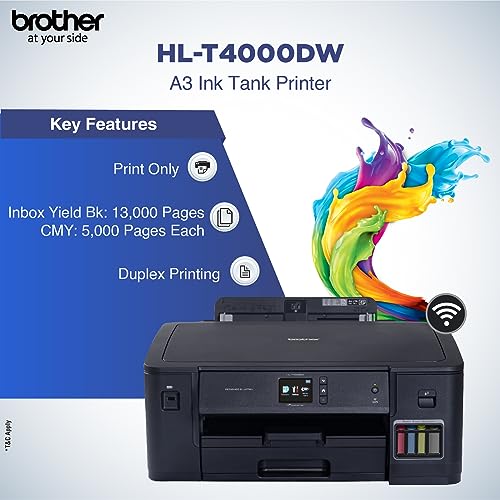 Brother HL-T4000DW A3 Inktank Refill Printer with Wi-Fi and Auto Duplex Printing - Image 3