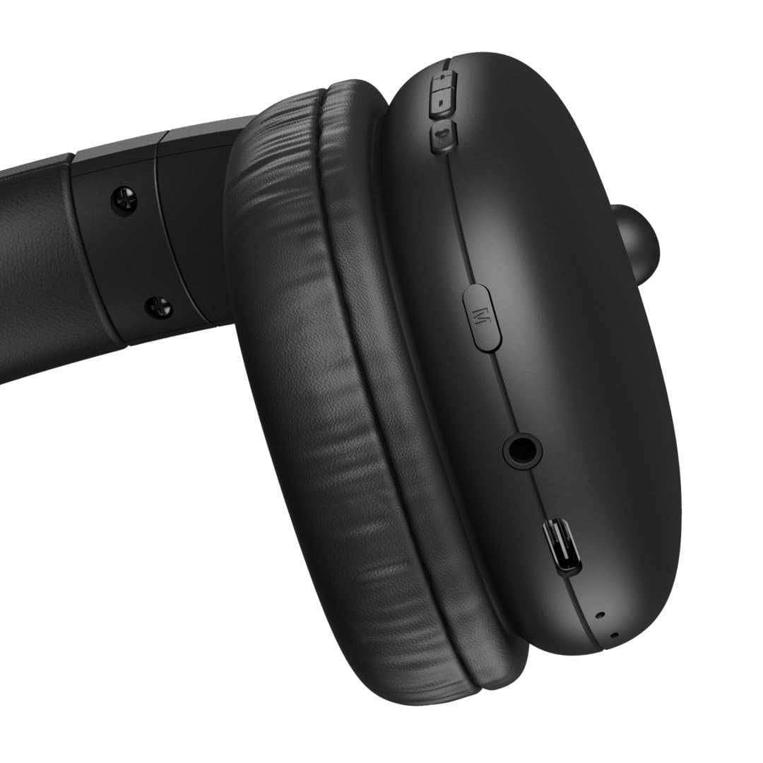 Oraimo BoomPop Lite Casque Bluetooth sans Fil, 65 h d'autonomie, Charge Rapide 10 Min = 10 h, Son Spatial Sound360, Micro ENC, Mode Jeu, Pliable, Bluetooth 5.3 + Jack 3,5 mm, USB-C