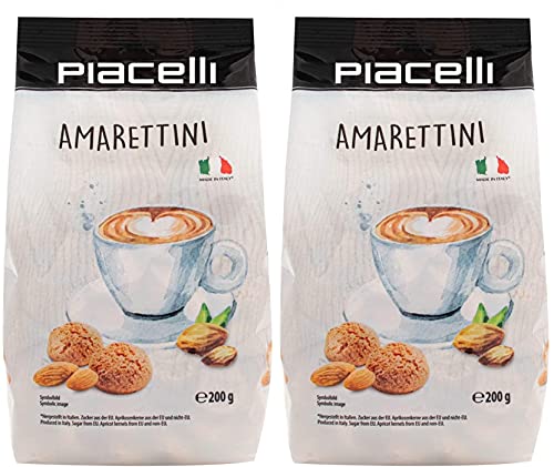 Piacelli Amaretti Biscuits - Pack of 2 (2x200g)
