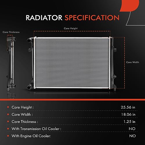 A-Premium Engine Coolant Radiator Assembly Compatible with Volkswagen, Audi by A-Premium - Used condition - Image 2