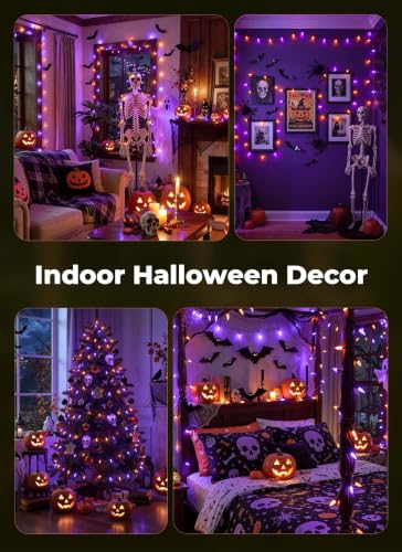 Brightown 2 Pack Halloween Lights Battery Operated, Diamond-Faceted 100LED - image 3