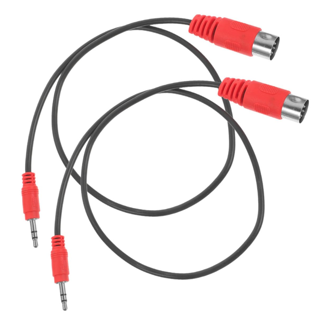 ibasenice 8piezas Adaptador De Audio Pines Midi Cable Estéreo Para Guitarra y Teclado Conexión Clara y Estable Para De Sonido y Producción Musical