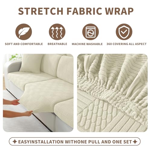 Ystyle Sofa Sitzkissenbezug Stretch, Universal Sofakissen Bezug, Kissenbezüge rutschfest, Sofa Überzug… – Ansicht 5