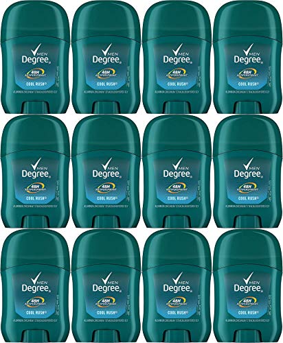 Degree Men Anti-Perspirant, Invisible Stick, Cool Rush, 0.5 Oz / 14 Gr (Pack of 12)