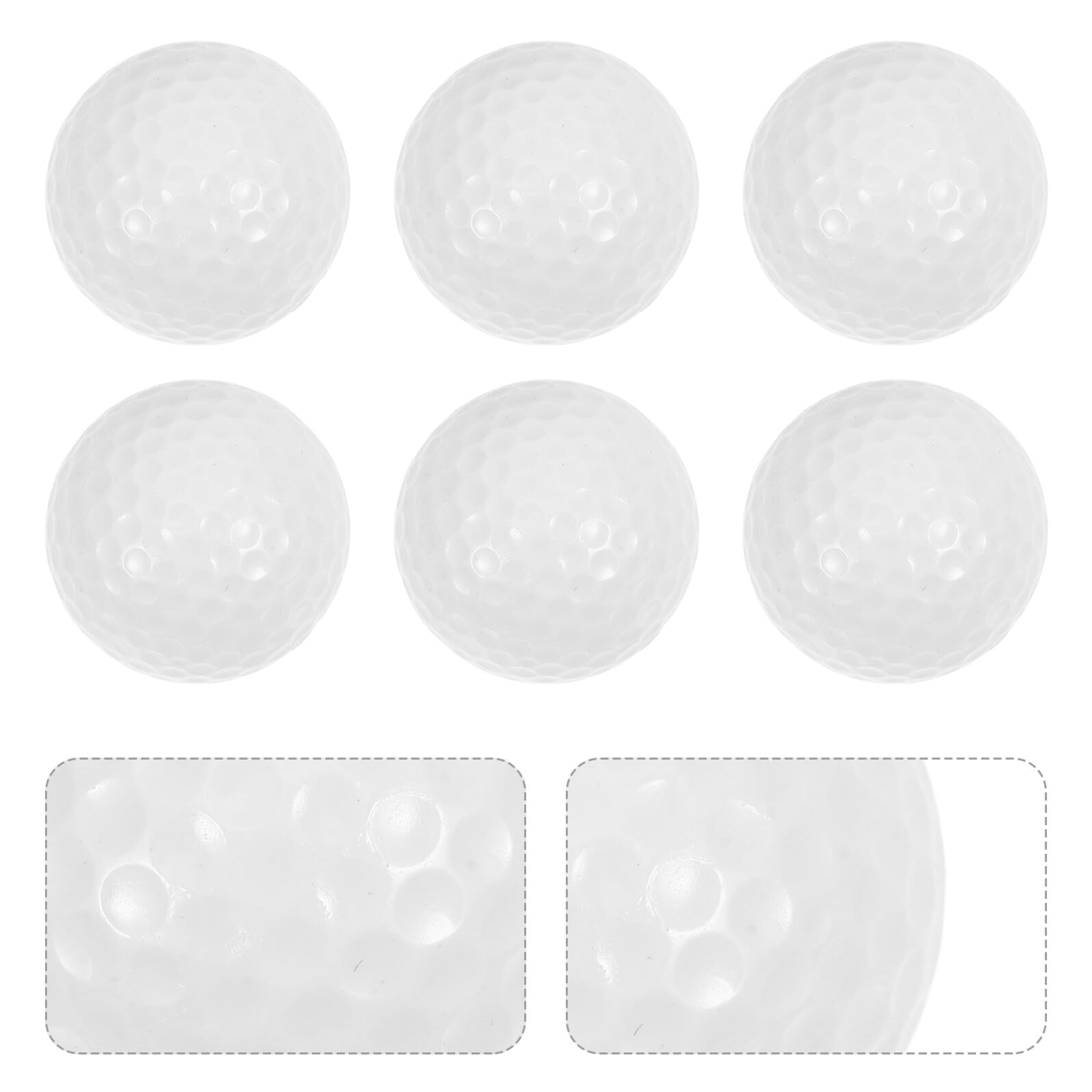 Mikinona 10 Piezas Pelotas de Golf para Práctica Doble Unidades Ligeras Resistentes para Entrenamiento Deportivo Interior y Exterior