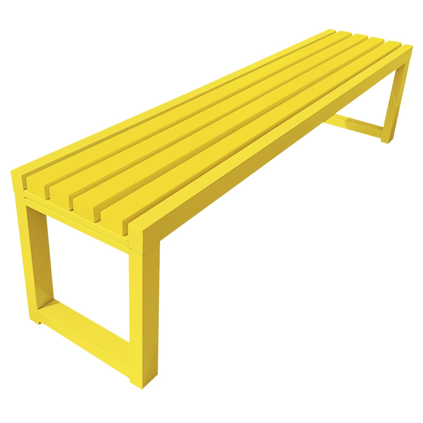Banco de exterior negro de acero resistente a la intemperie para jardin y patio