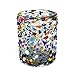 MexHandcraft Confetti Rocks 10 oz Tumbler Glasses, set of 6, Mexican Handmade Multicolor Glassware, Recycled Glass, Lead & Toxin Free (Tumbler)
