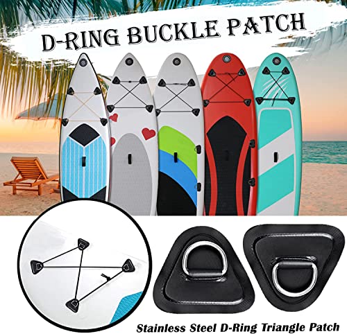 Yiishuiil D-Ring Patch,6 Pack Stainless Steel D Ring Circular Patch For Pvc Inflatable Boat Kayak Dinghy, D-Ring Pvc Patch Stand-Up Paddleboard Sup Canoe Rafting Accessories #TOP1