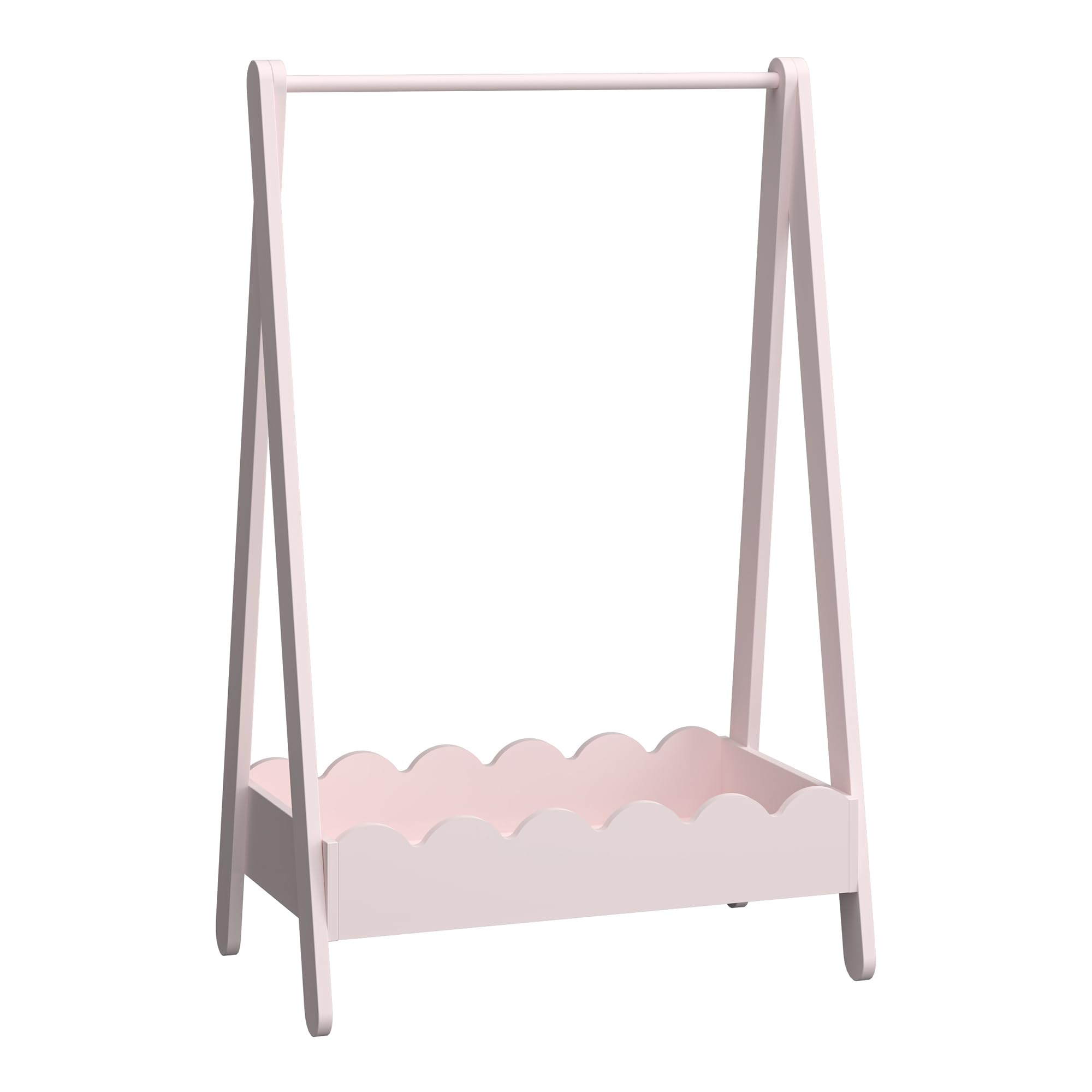 Vestnes Kindergarderobe stehend Kleiderständer für Kinder mit Fach und Kleiderstange 99 x 66 x 38 cm Cotton Candy