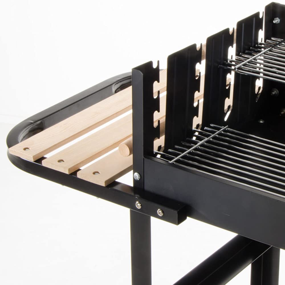 VERDELOOK Barbecue in Acciaio a Carrello Larghezza 90 cm, Ideale Come griglia da Esterno