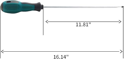 Miniatura 3 de YXQ Destornillador largo de punta cruzada de 12 pulgadas y destornillador magnético de 12 pulgadas con mango de goma, 2 paquetes