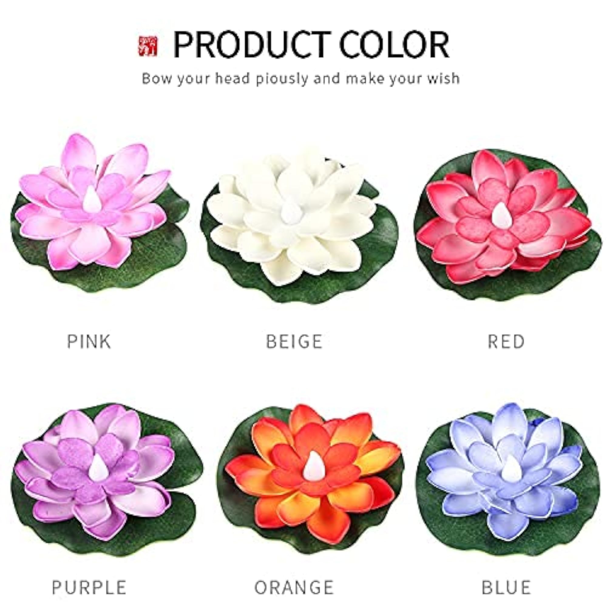 Led Water Sensor Lotus Candle, Floating Smokeless Gift