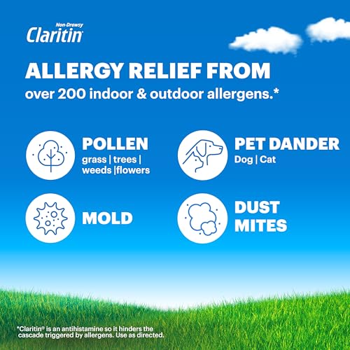 Image of Claritin Allergy Medicine for Adults, 24-Hour Non-Drowsy Loratadine 10mg Liqui-Gels, Antihistamine, 1x10, 1x30, 1x60, 100 Total Liqui-Gels