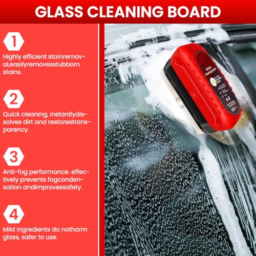 Image of STHIRA 2-in-1 Car Cleaning Brush with Sponge for Windshield Oil Film