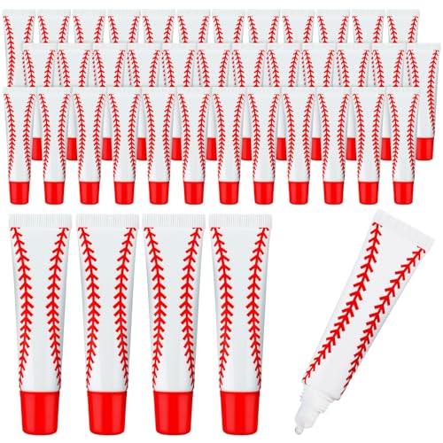 Image of 36 Pcs Baseball Lip Balm Party Favors Bulk Moisturizing Lip Balm Gifts for Women Baseball Team Players Fans Coaches Sports Lovers Party Supplies