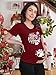 OCURHU Christmas Pregnancy Shirt Women Merry and Pregnant Xmas Maternity Gifts Funny Letter Print Short Sleeve Tee Tops Red XL