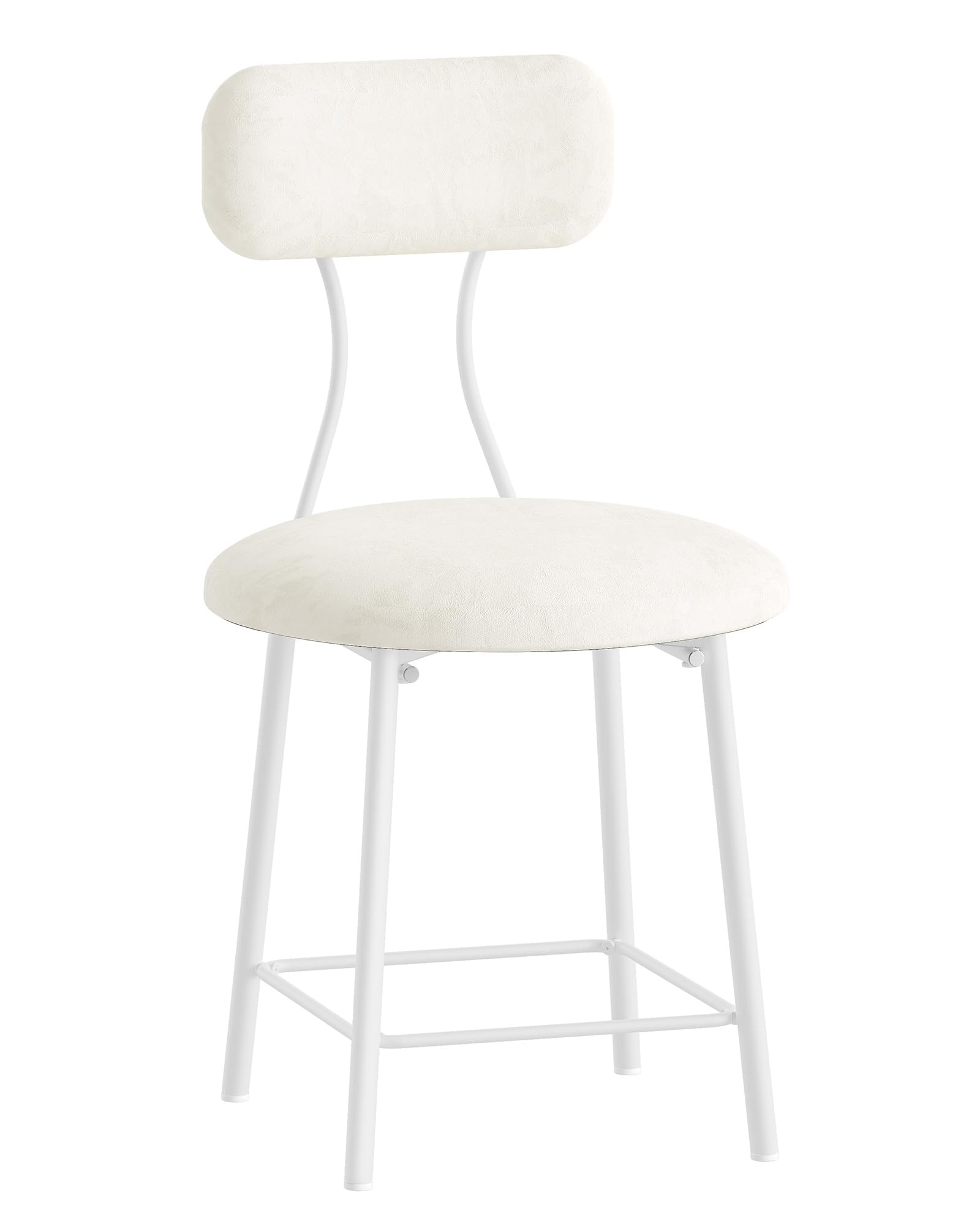Hzuaneri Tabouret de Coiffeuse, Auteuil de Maquillage Rembourré, Tabouret à Chaussures, Convient aux Chambres et aux Entrées, Blanc VS32603X