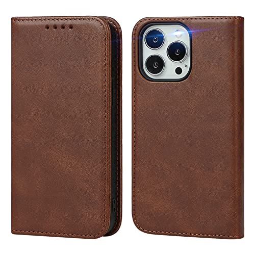 Étui magnétique iPhone 14 Pro Havaya, protection intégrale en cuir synthétique haut de gamme