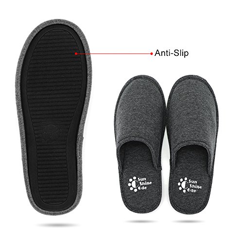 Sunshine Code Women's Memory Foam Cotton Washable Slippers with Matching Travel Bag for Home Hotel Spa Bedroom3