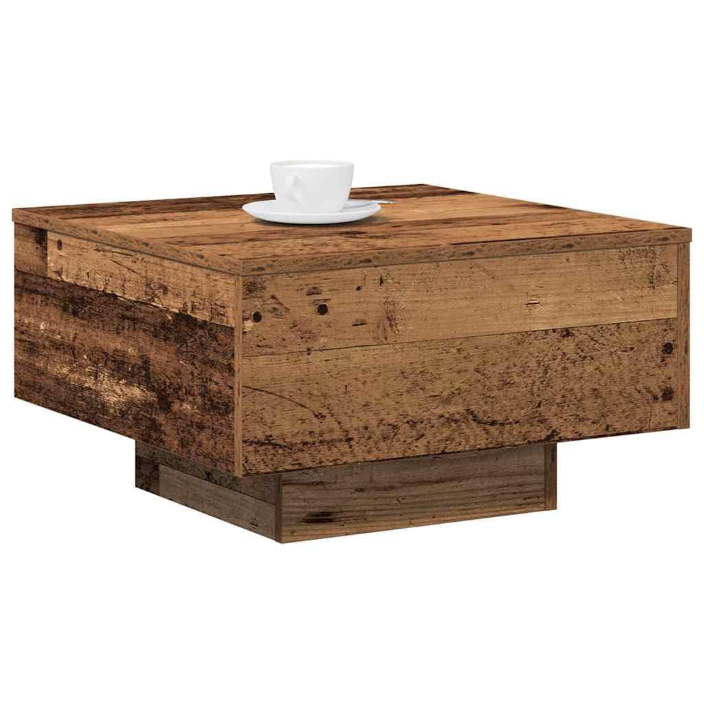 vidaXL Coffee Table Old Wood 55 x 55 x 31 cm, Living Room, Modern, Durable Coffee Table, Minimalist Design, Accent, Contemporary Furniture, Functional Centerpiece