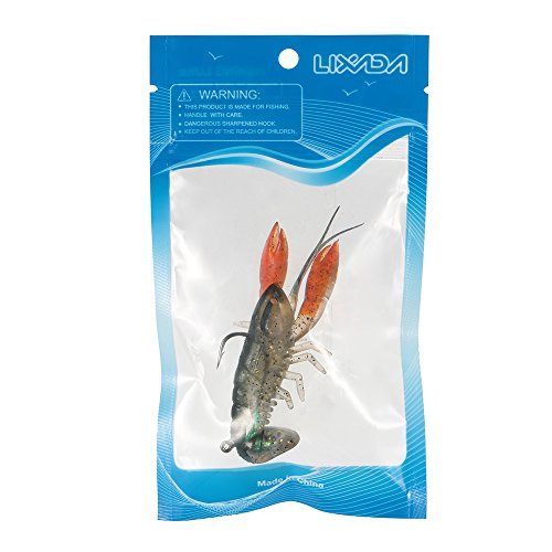 Andoer 8cm / 14g Lagosta Macio Camarão Lagosta Isca Isca Artificial Isca Artificial Isca Swimbait