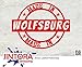 JINTORA Etiqueta para el Coche/Etiqueta engomada - Creado en Wolfsburg - 110x90mm - JDM/Die Cut - Rojo