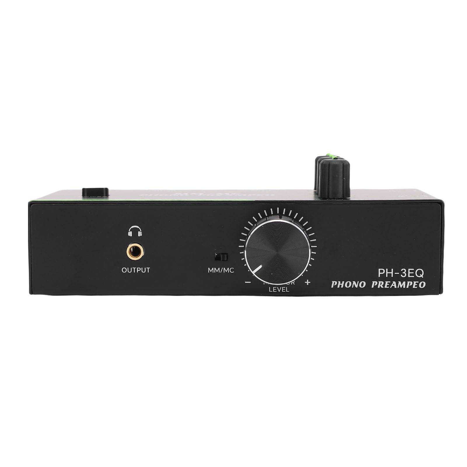 Préampli Phono, Keenso Préamplificateur MM/MC Réglable en Alliage d’Aluminium pour Platine Vinyle, Améliore la Qualité Sonore avec Contrôle de Fréquence, pour Audiophiles (Prise UE