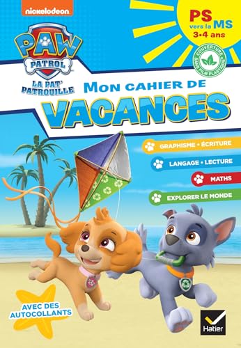 Cahier de vacances 2026 - Pat'Patrouille - PS vers la MS 3/4 ans