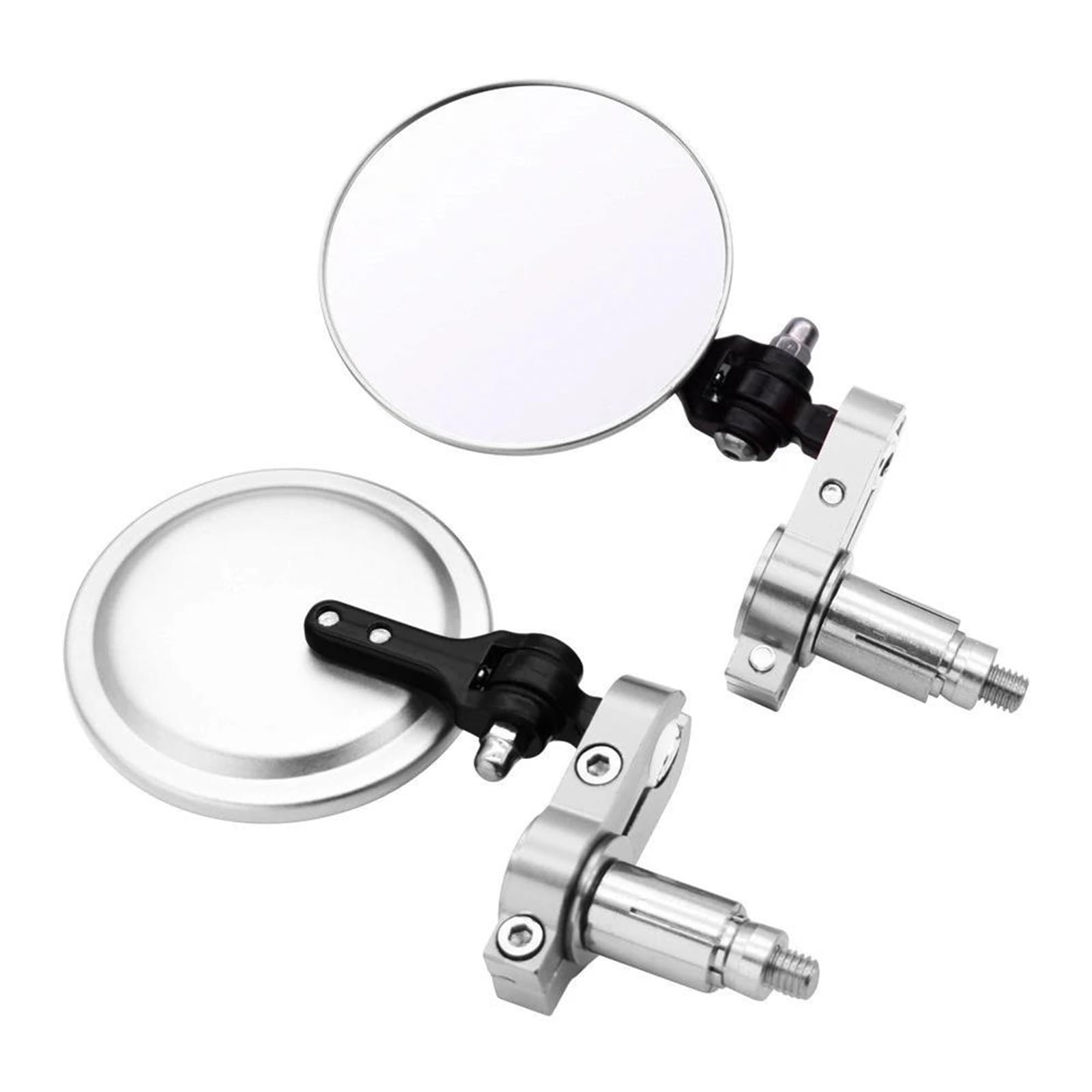 Espejos retrovisores de manillar plata con acabado aerodinámico para Suzuki GSXR