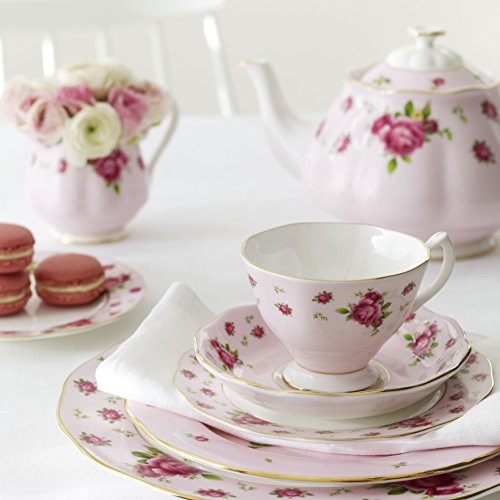 Royal Albert New Country Roses Pink Vintage Formal Place Setting, 5-Piece