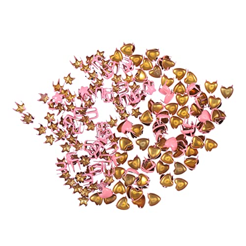 Coheali 200Pcs Diy Buttons Cloth Accessories Handmade Rivets Screw Rivets Rock Biker Studs Doll Cloth Accessories Miniature Dolls Star Claw Rivets Decorative Rivets Pink Rock And Roll #TOP17