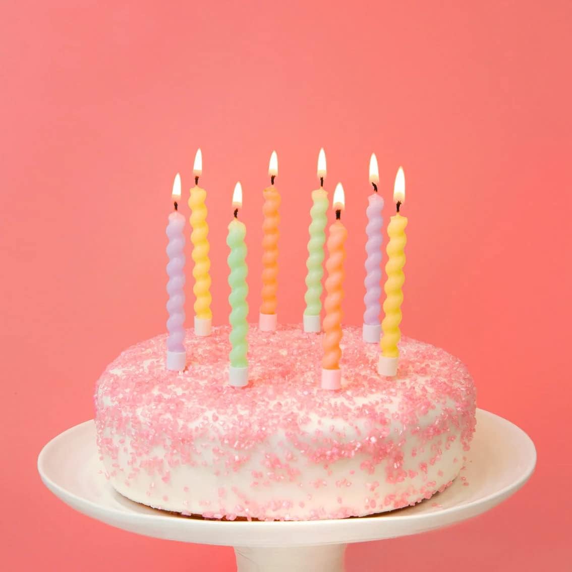 Talking Tables 8 x Pastel Birthday Candles - Colorful Cake Topper Decorations for Birthdays, Office Parties & Baby Showers - Celebrate with Style - 3 Inch Candles