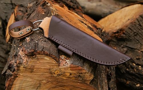 Bainha de faca de couro – Capa de lâmina reta para coldre, estojo de couro premium para facas de lâm