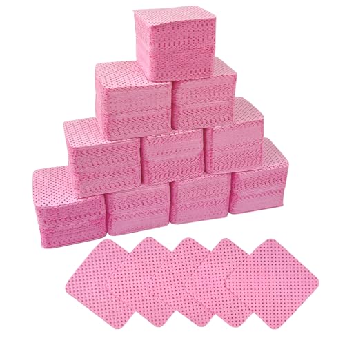 Eyxformula 1000 Pcs Lint Free Nail Wipes Gel Polish Remover Pads - Absorbent Cotton Pads For Manicure Prep & Care Routine - Includes 2 Cuticle Pushers - Nail Supplies for Home & Salon Techs