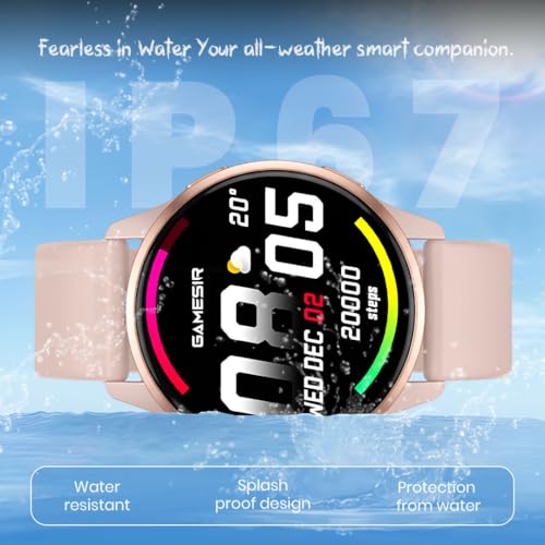 Image of GameSir Active 2 Smartwatch for Men & Women with 1.39 inch HD Round Display, Bluetooth Calling, Heart Rate & SPO₂ Monitor, 100+ Sports Modes, IP67, Long Battery Life for Android & iOS (Pink)