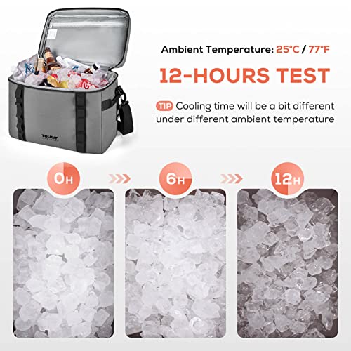 Tourit Cooler Bag 46-Can Large Collapsible Cooler Bag 32L Insulated Leakproof Coolers For Picnic, Beach, Work, Trip #TOP5