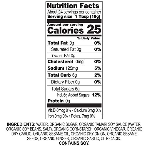Organic Asian Fusion Low Sodium Teriyaki Sauce- Usda Organic, Non Gmo Project Verified, Gluten Free, Kosher Parve, Made In Usa, 15 Oz. #TOP3