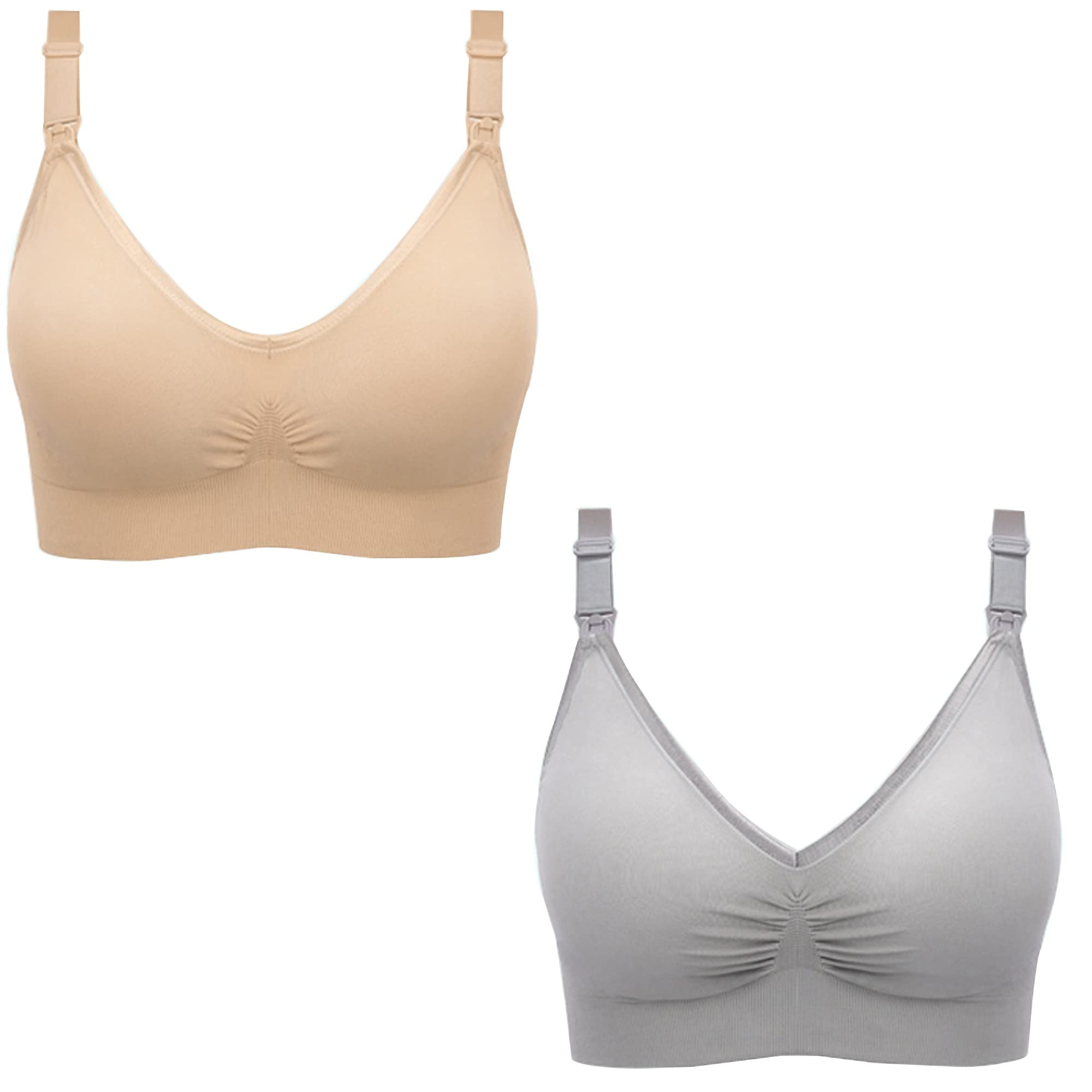 Soutien-gorge d'allaitement sans couture en coton push-up pour femme enceinte taille M