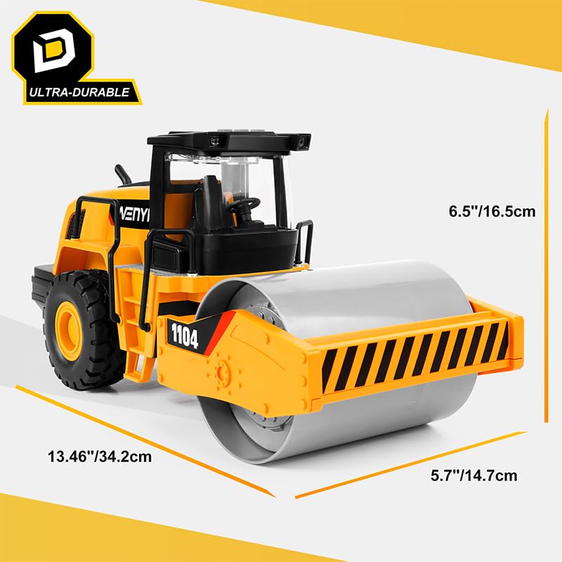 Construction Toys, Power Haulers Road Roller, 1:10 Scale 15