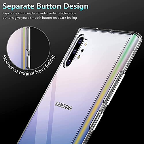 Image of NISHTECH for Samsung Galaxy Note 10 Plus Premium Transparent Hybrid Soft Slim Dust Proof Back Case Cover Silicone with Camera Protection