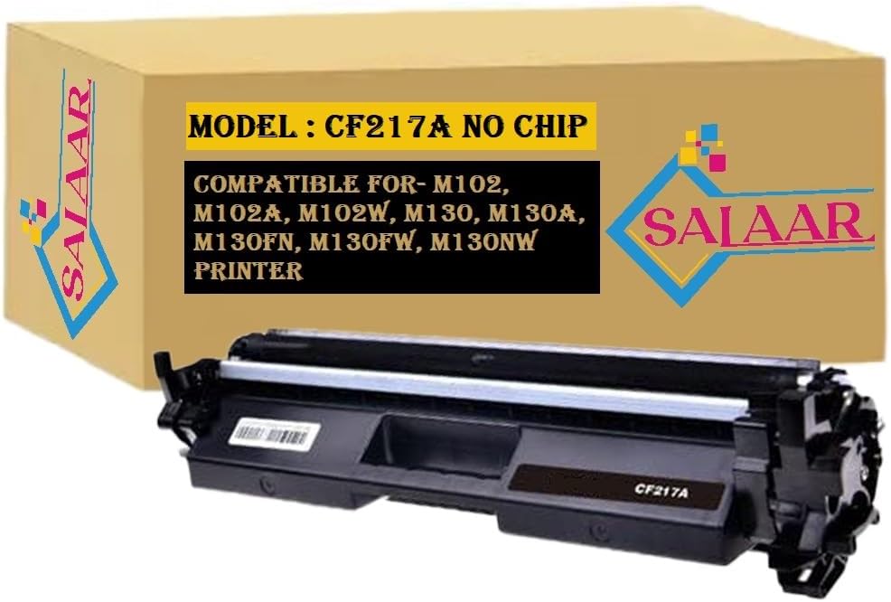 SALAAR 17A Black, Cf217A Without Chip Toner Cartridge Suitable for M102, M102A, M102W, M130, M130A, M130Fn, M130Fw, M130Nw Printers