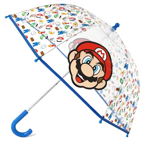 Kids Umbrella for Boys and Girls Dome clear bubble umbrellas for Rain Windproof & Transparent with Easy Grip Handle Ages 3-10