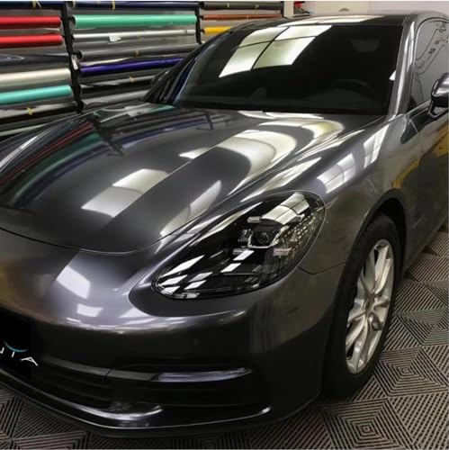 Image of HOME13 Grey Metallic Vinyl Wrap Sheet for Car & Bike Self Adhesive Vinyl Wrap Sticker & Decal Roll Film (24x80 Inch, Grey Metallic)