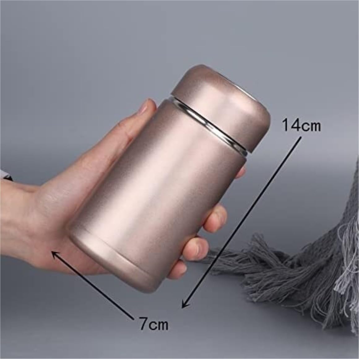 Borraccia Simpatico Thermos per Thermos in Acciaio Inox, Tazza da Viaggio per Acqua, Thermos per tè da Ufficio Water Bottle(Blue,Silver)