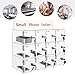 HEZHHA 12 Slots Cell Phone Locker Box, Acrylic Clear Storage Cabinet with Door Locks for Classroom School Office Factory Employees