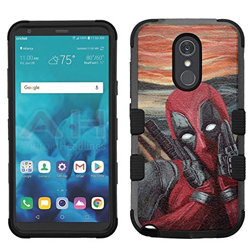 LG Stylo 4 Case, LG Q Stylus Case, LG Stylus 4 Case, Hard+Rubber Dual Layer Hybrid Shockproof Rugged Armor Cover Case - Deadpool Scream #Z