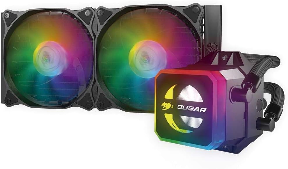 Cougar Helor 240mm CPU Liquid Cooling with Addressable RGB, Core Box v2 ...